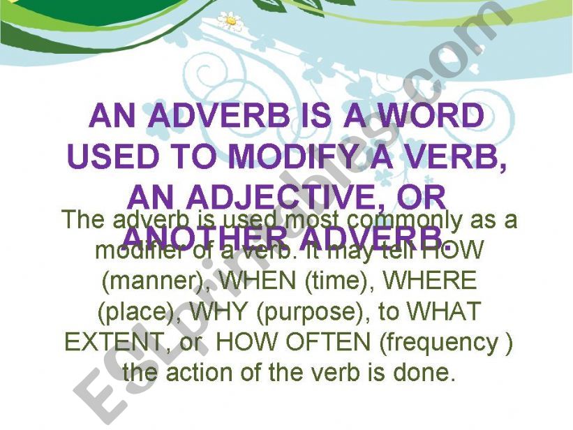 Adverbs part 2 powerpoint
