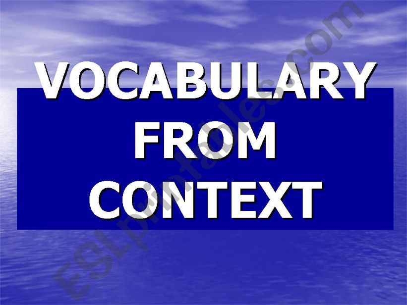 vocabulary in context for TOEFL iBT