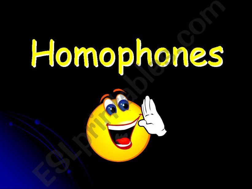 Homophones powerpoint