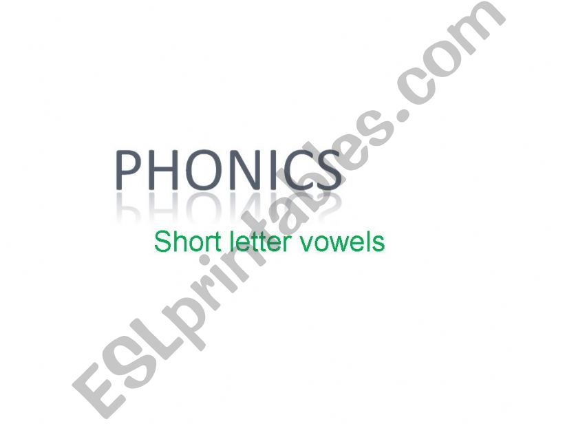 Short vowels powerpoint