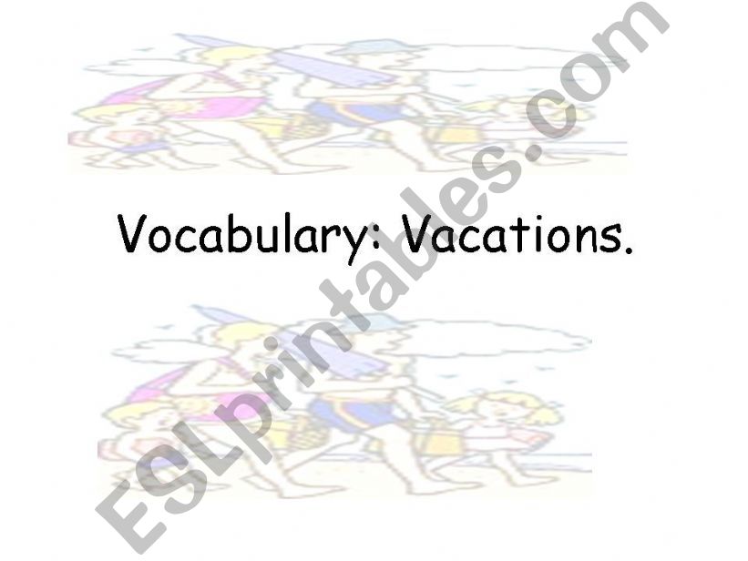 vocabulary vacations powerpoint