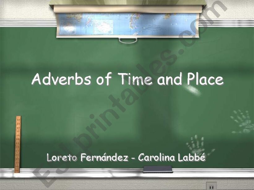 Adverbs of Time and Place powerpoint