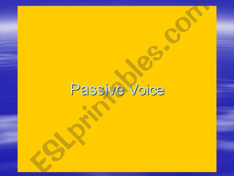 Passive Voice powerpoint