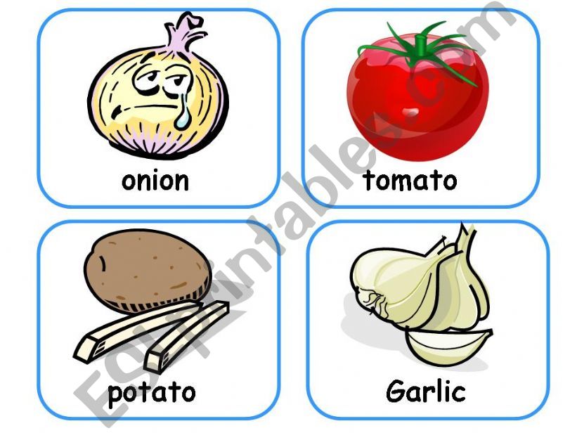 VEGETABLE FLASHCARDS  powerpoint