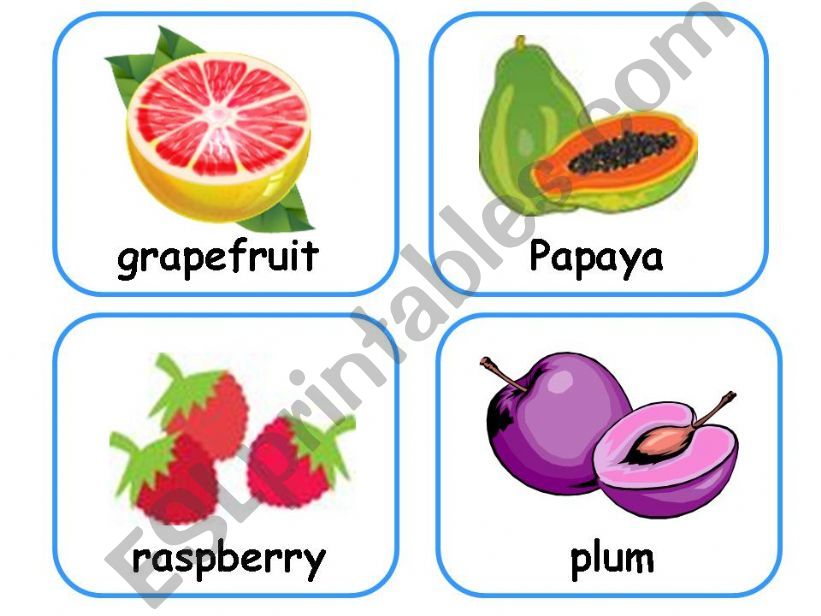 FRUIT FLASHCARDS  powerpoint