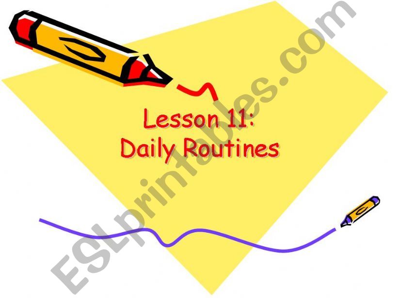 Daily Routines powerpoint