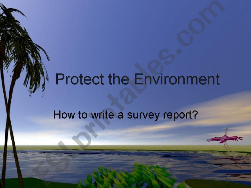 How to write a survey report? (Protect the environment)