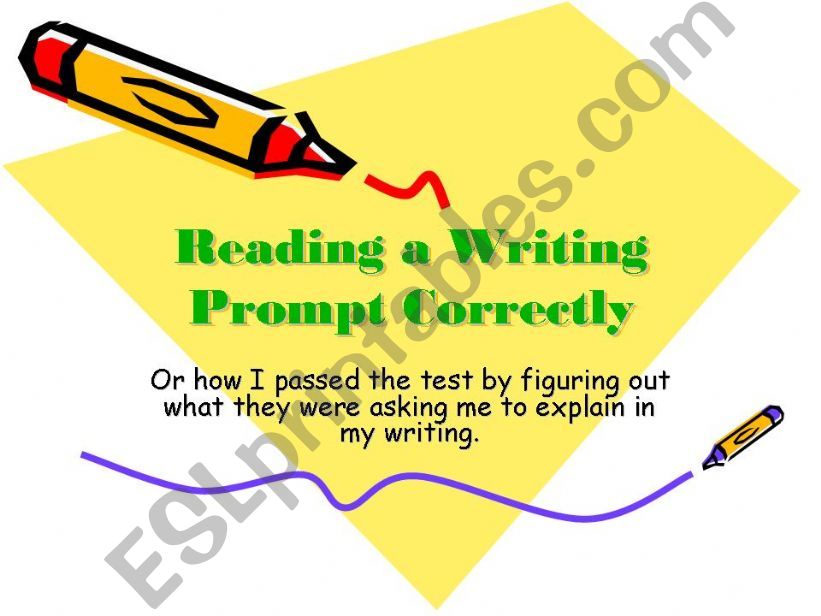 Reading Writing Prompts powerpoint
