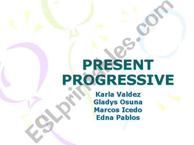 present progressive powerpoint