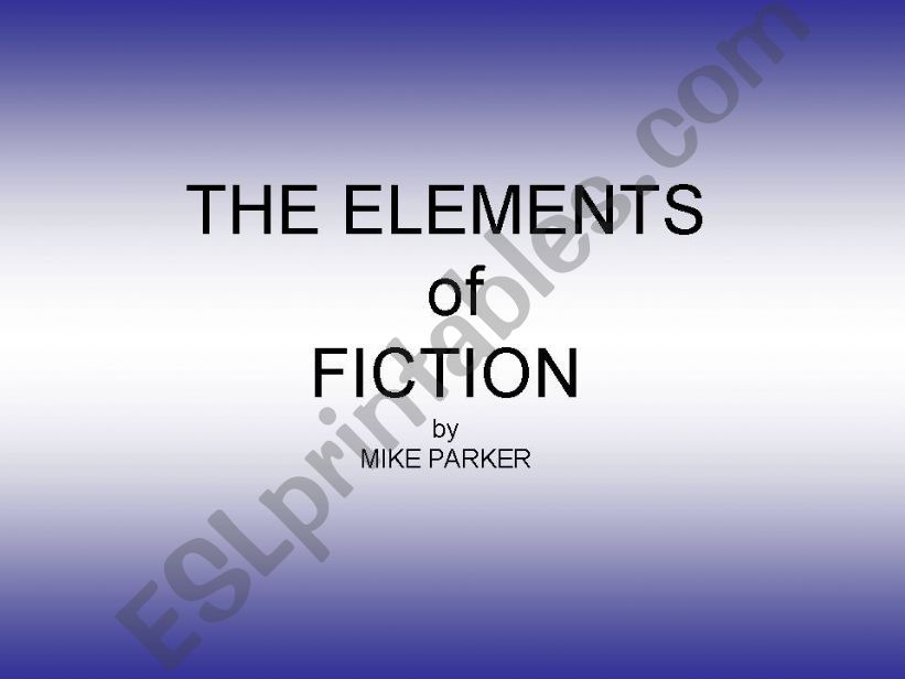 Elements of Fiction powerpoint