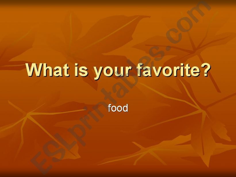 My favorite food powerpoint