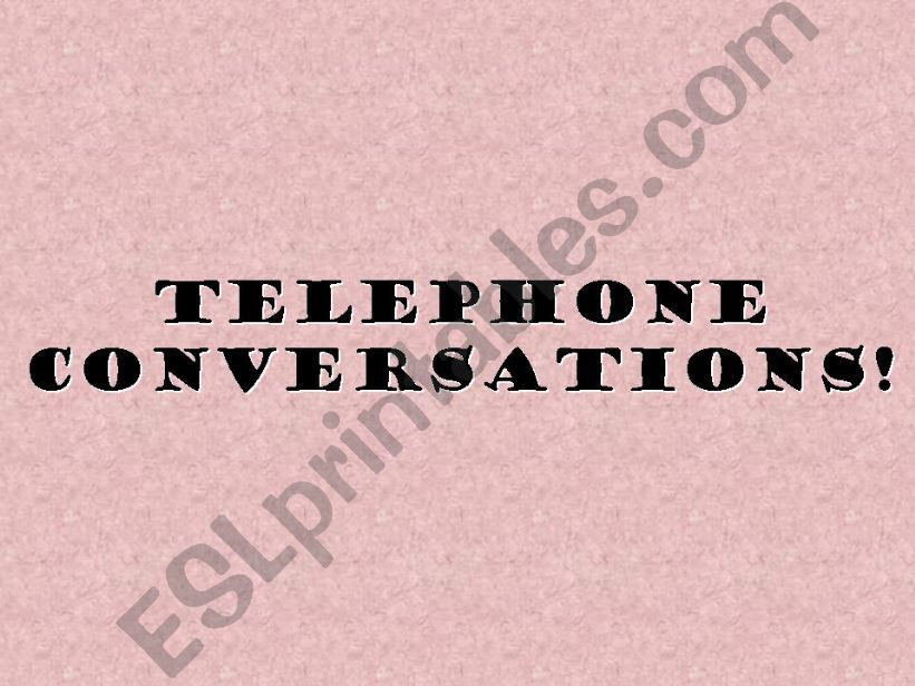 Telephone Conversation powerpoint