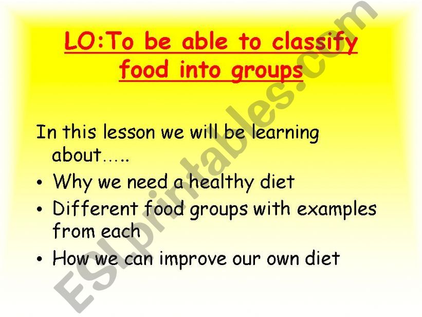 Healthy food powerpoint