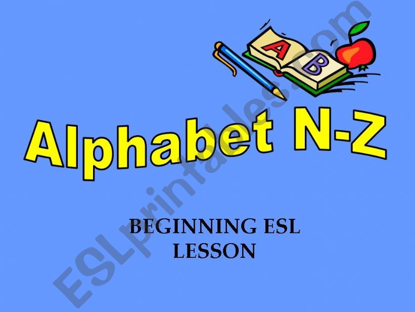 alphabet N-Z powerpoint