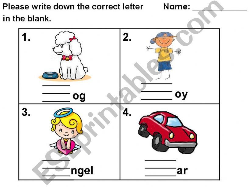 Phonics Practice-- A-D powerpoint