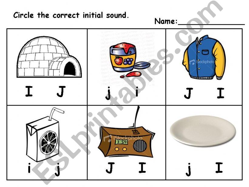 Phonics Practice-- I & J powerpoint