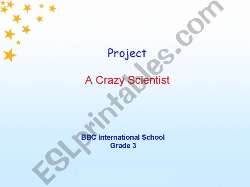 project the crazy scientist powerpoint