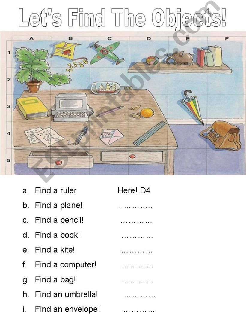 FIND THE OBJECTS powerpoint