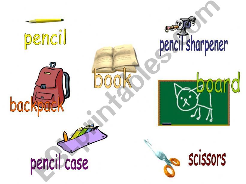 Classroom objects powerpoint