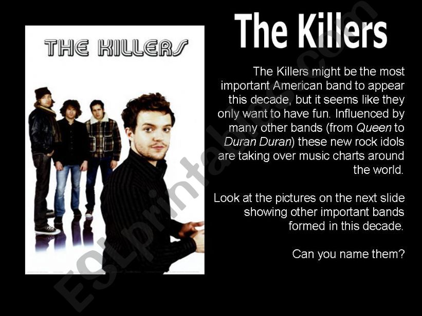The Killers powerpoint