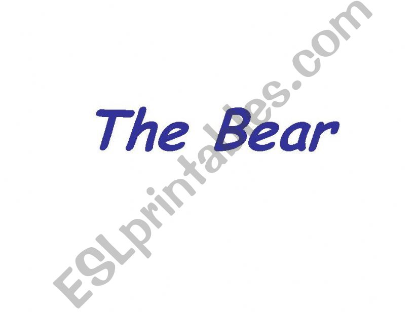 The Bear - adjectives powerpoint