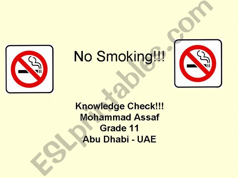 No Smoking powerpoint