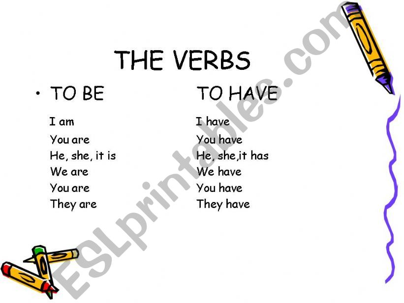 the verbs powerpoint