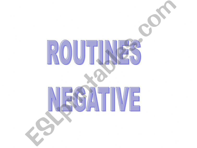 Daily Routines negative powerpoint