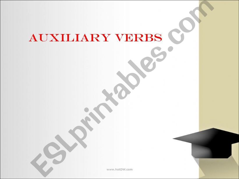 Auxiliary Verbs powerpoint