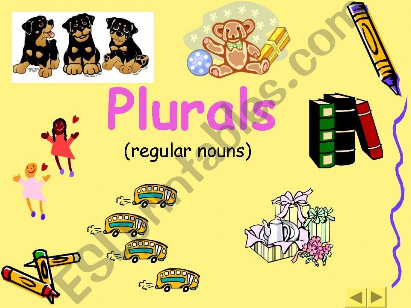 Plurals (regular nouns) powerpoint