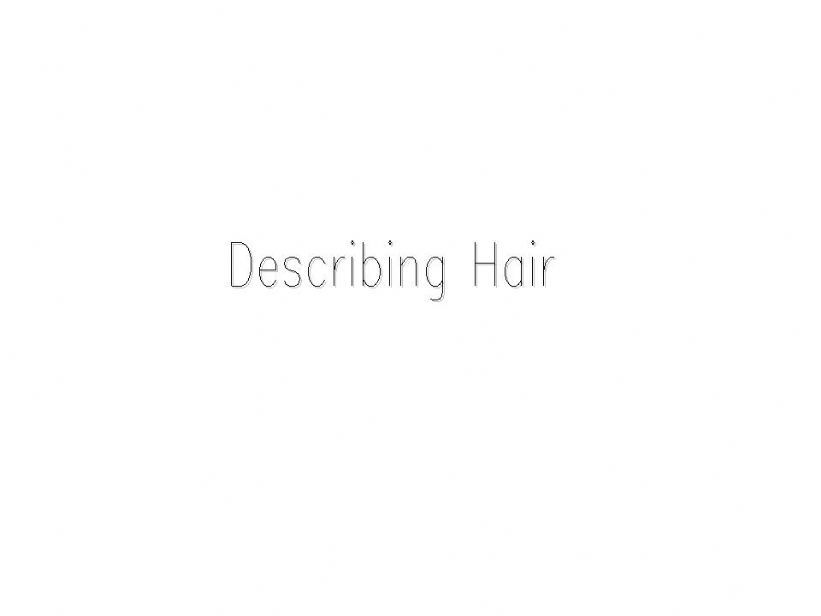 Describing Hair powerpoint