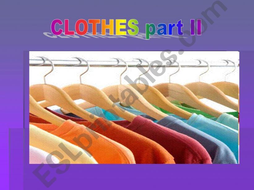 clothes PART II powerpoint