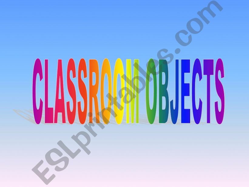 classroom objects 1 powerpoint