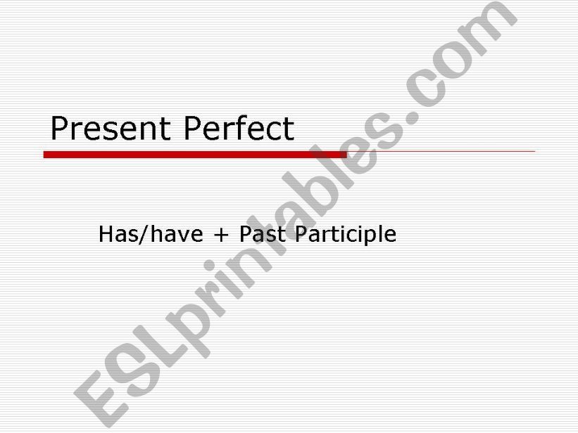 Present Perfec powerpoint