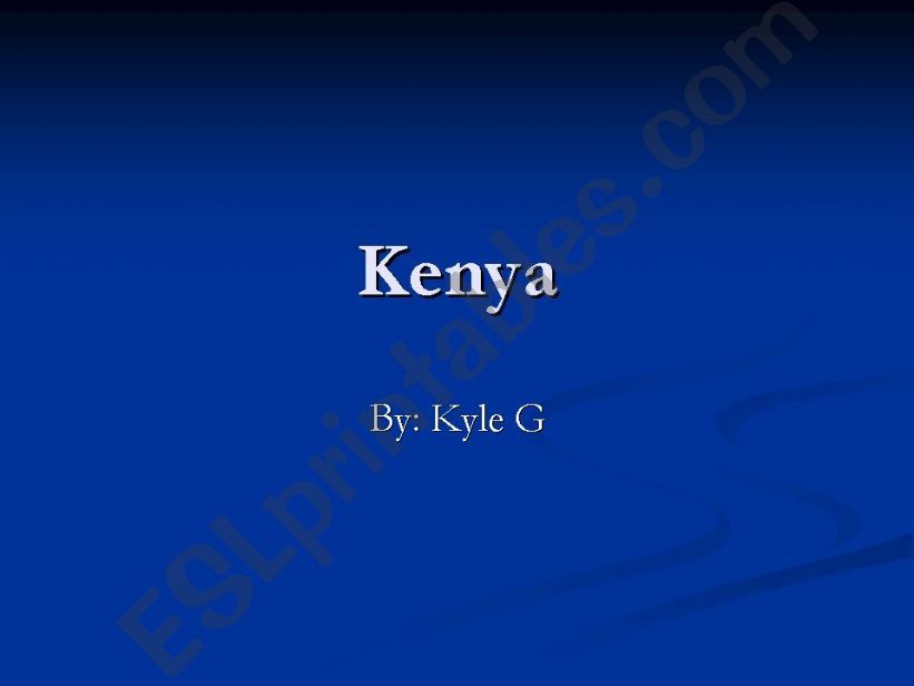 kenya - student report powerpoint