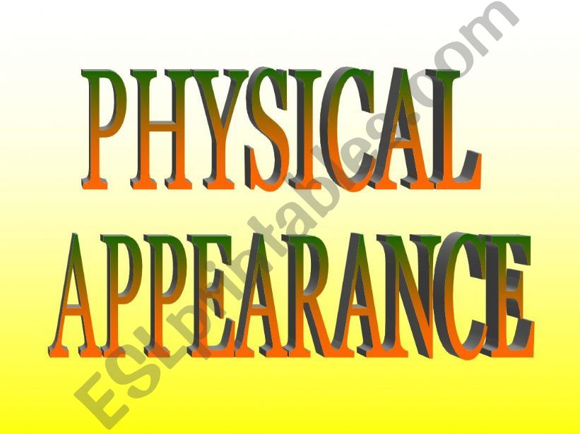 Physical Appearance(Hair) powerpoint