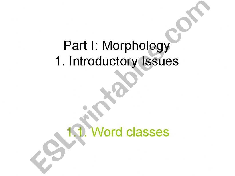 Morphology powerpoint