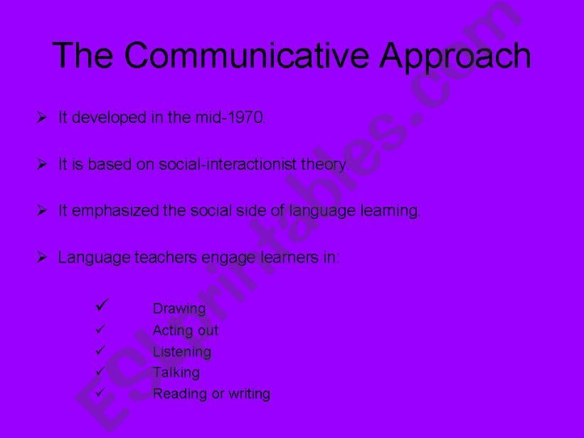 communicative and task based learning