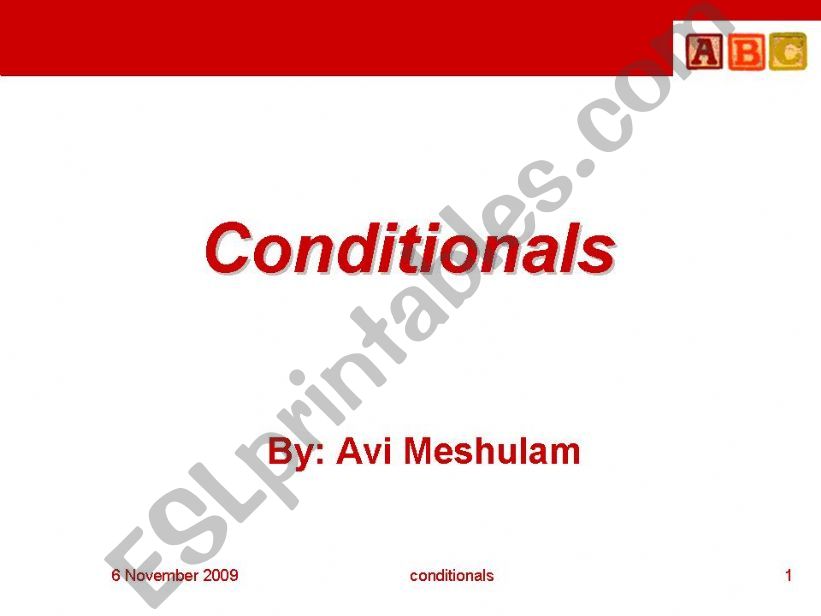Conditionals rules presentation