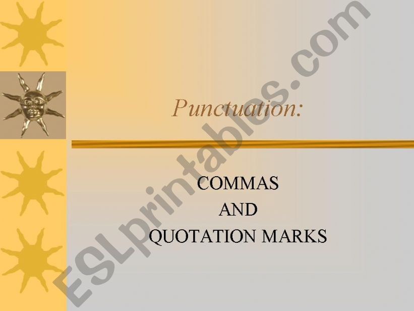 Quotation Marks and Comma Splices