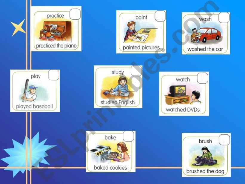 some verbs in past tense powerpoint