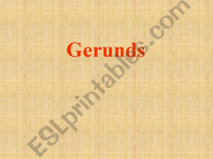 Gerunds powerpoint