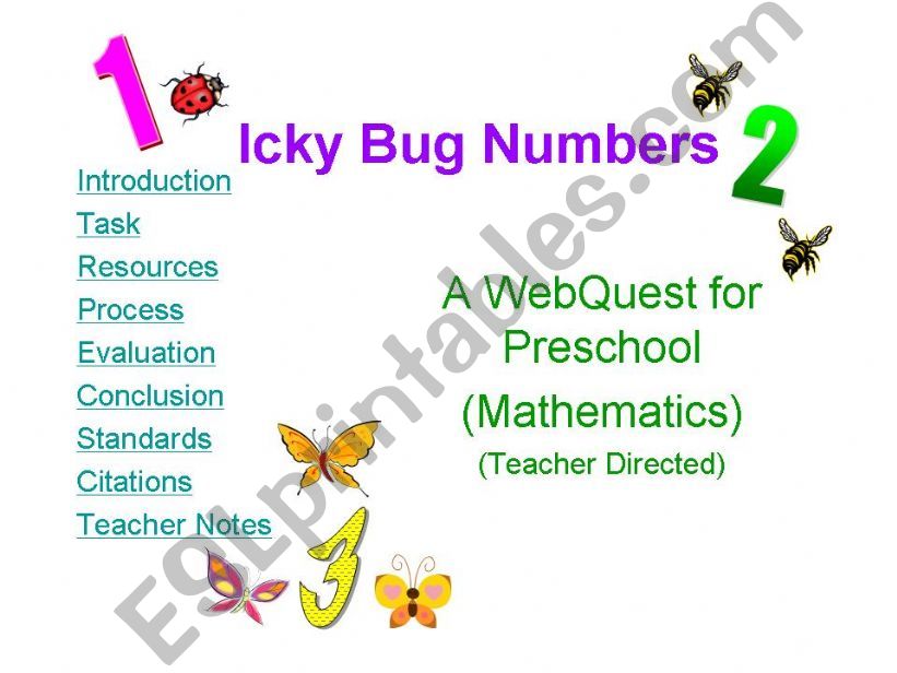 Numbers presentation for kindergarten