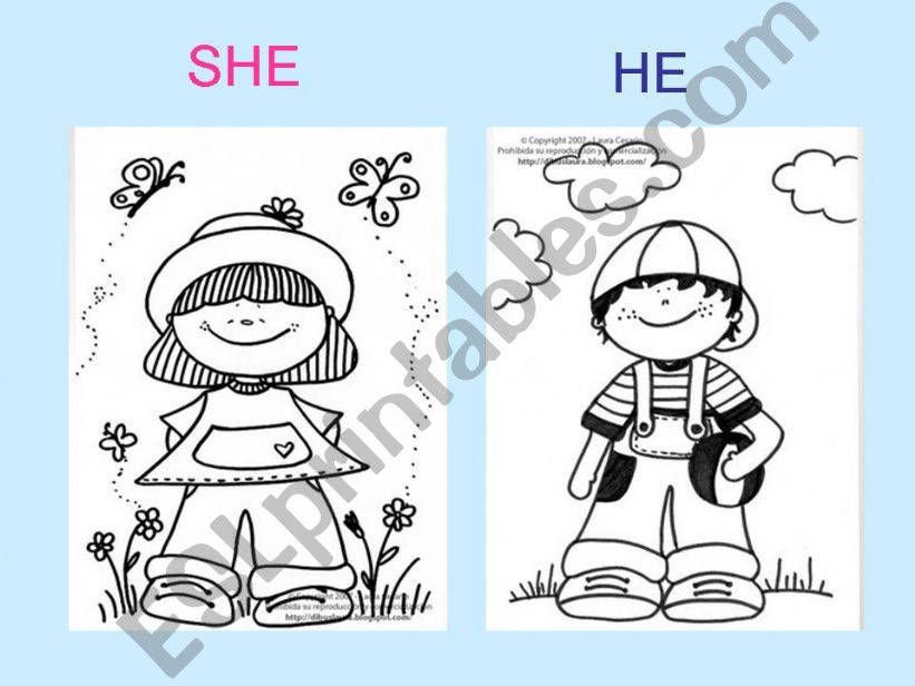 ESL - English PowerPoints: She / He