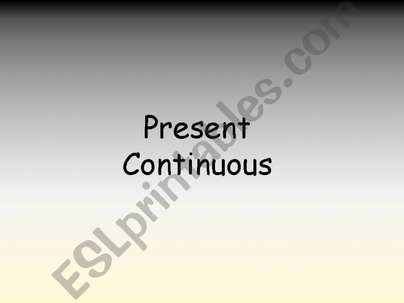 Present Continuous powerpoint