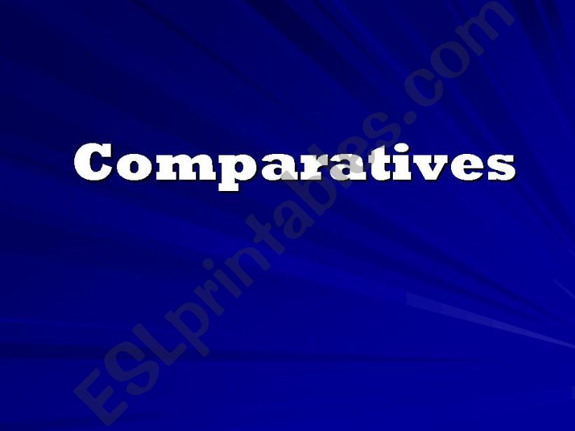 Comparatives powerpoint