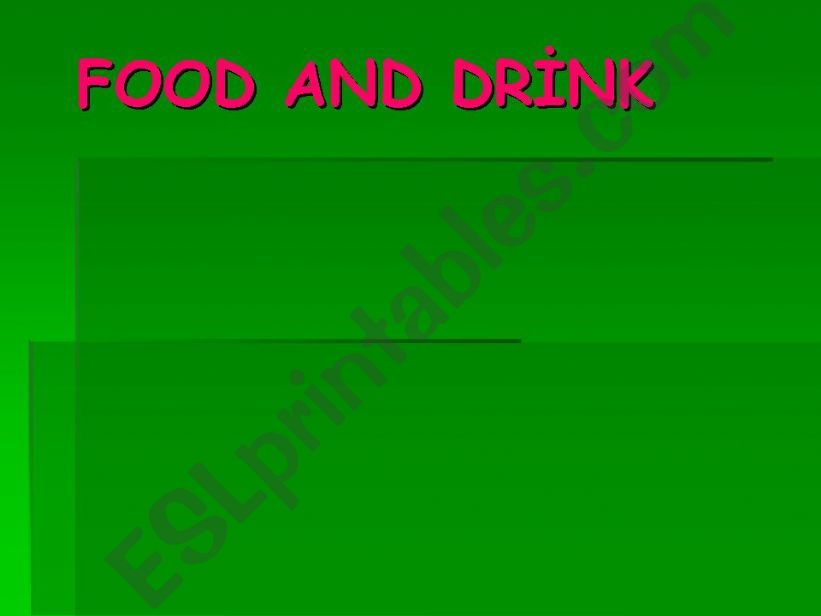 food and drink powerpoint