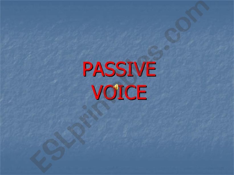 passive voice powerpoint