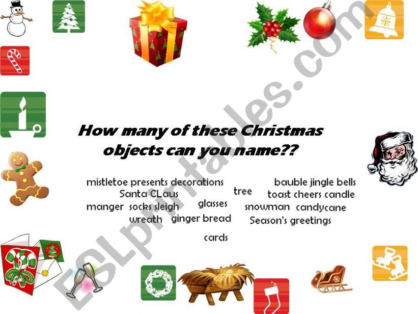 Christmas Vocabulary powerpoint