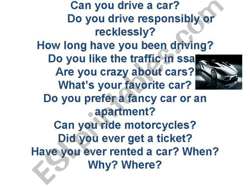 cars powerpoint